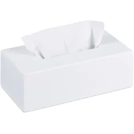 Relaxdays Tücherbox Weiß