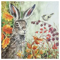 Home fashion Home Fashion, Servietten, Hase im Herbst 20