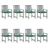 furnicato Gartenstuhl 61 x 57 x 92 cm grau 8 St.