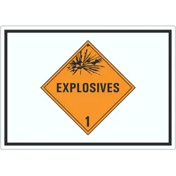 HB-Druck Aufkleber Explosionsgefahr Symbol Explosives A1 (594x841mm)