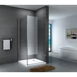 dein bau projekt Duschkabine Spritzschutz Klarglas 100 x 100 x 190 cm m. Wanne