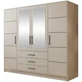 Mirjan24 Kleiderschrank Kaschmir, 3 Schubladen, 196x200x58 cm, Schlafzimmer, Kleiderschränke