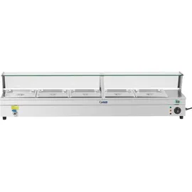 Royal Catering Bain Marie - 5 x GN 1/2 - Ablasshahn