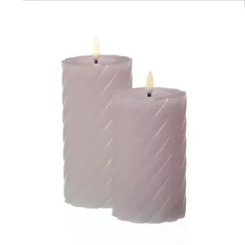 MARELIDA LED Kerze Twist 17,5 cm flieder