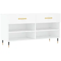 VidaXL Schuhbank Weiß 102x35x55 cm Holzwerkstoff