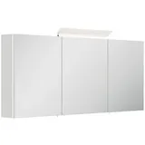 POSSEIK Spiegel mit Beleuchtung 140 weiß glanz 140,0 x 17,0 x 62,0 cm