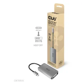 Club 3D DVI-D Adapter USB Typ-C auf Dual Link 0,25 m Grau
