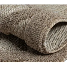 Myflair Teppich "Amara, LAGERRÄUMUNG", beige, B:100cm H:8mm L:160cm, Polypropylen, MYFLAIR MÖBEL & ACCESSOIRES, Teppiche, Teppich, Uni Farben, Hoch-Tief Effekt, Outdoor geeignet, Balkon, Terrasse