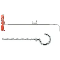 fischer Nylon-Kippdübel DuoTec 10 RH K mit Rundhaken - Durchmesser (mm): 10 - Schraubengröße (mm): Ø 5.0 x 84 - Verpackungseinheit: 2 Stück