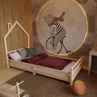 Hago HAGO24 Kinderbett Hausbett Spielbett Massivholz 90x200cm Kiefer Lattenrost