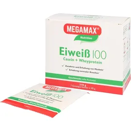 MEGAMAX Eiweiß 100 Himbeer Pulver 7 x 30 g