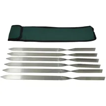 rukauf Grillspieße Edelstahl 40 cm 2 cm silber