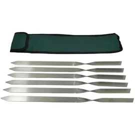 rukauf Grillspieße Edelstahl 40 cm 2 cm silber