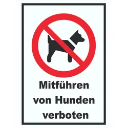 Mitführen von Hunden verboten Schild A0 (841x1189mm)