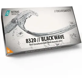 Nitras Einmalhandschuhe BLACK WAVE M