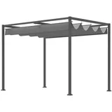 Outsunny Pavillon 2,29 x 2,98 m Grau