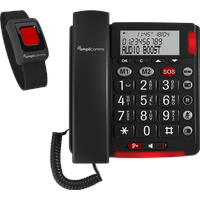 Amplicomms BigTel 50 Alarm Plus Notrufarmband Duo, Telefon, Grau