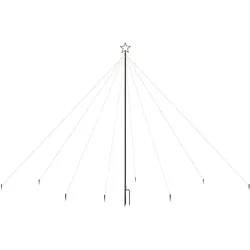 vidaXL Weihnachtsbaum-Lichterketten Indoor Outdoor 576 LEDs Blau 3,6 m