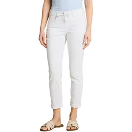 Tom Tailor Damen Tapered Relaxed Hose, weiß, Uni, Gr. 36/28