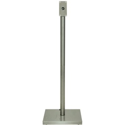 Securit® Edelstahlfuß und -pfosten für Informations-Display,125 cm hoch, inkl. Kabel, zweiteilig, (exkl. Display) 127x40x40cm | 14,4kg