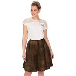 Almsach Lederrock Damen Braun 36