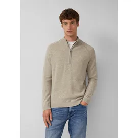 s.Oliver Strickpullover mit Troyer-Kragen Beige XL