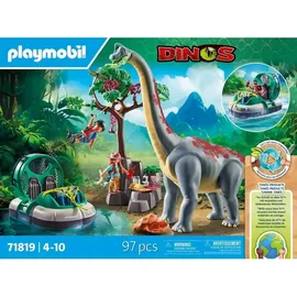 Playmobil Dinos Brachiosaurus-Begegnung mit Luftkissenboot 71819
