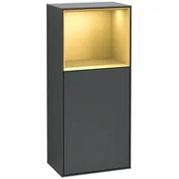 Villeroy & Boch Finion G510HFHG Seitenschrank 41,8 x 93,6 cm Midnight Blue Matt/Gold Matt Holz/MDF/Furnier