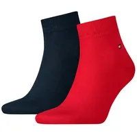 Tommy Hilfiger TH MEN QUARTER 2P Sneakersocken Blau/Rot 47-49