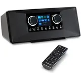Medion P85333 Internetradio mit DAB+ (WLAN, UKW, Spotify Connect, Amazon Music, DLNA, USB, Kopfhörer-Anschluss, AUX, Stereo Line-Out Cinch, Sleep Timer) Schwarz