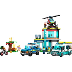 LEGO® Spielbausteine LEGO City 60371 Hauptquartier der Rettungsfahrzeuge, (Set, 706 St., Alltagshelden) bunt