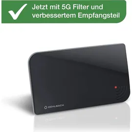 Oehlbach Scope Vision 5G DVB-T2 Aktive DVB-T/T2 Flachantenne Innenbereich Schwarz