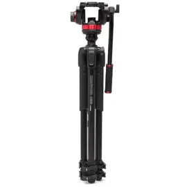 Manfrotto 055XPRO Alu Kit Videostativ mit 502 Fluid-Kopf 3 Segmente