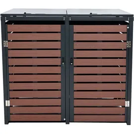 MCW Mülltonnenverkleidung K14 140 x 119 x 102 cm braun
