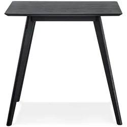 Kadima Design Quadratischer Kompakt-Esstisch, 80 cm, Robustes Holz, Schwarz