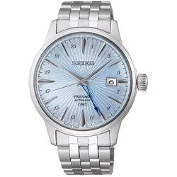 Seiko SSK037J1 Presage Herrenuhr Automatik GMT Cocktail Time Hellblau