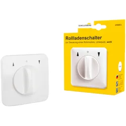 Schalter SCHELLENBERG "Rollladenschalter zur Aufputz- und Unterputzmontage", weiß (weiß, unterputz), Kunststoff, Schalter, zur Steuerung von mechanischen, elektronischen Markisen, Rohrmotoren
