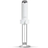 Flendy Wiederaufladbarer Hand Milchaufschäumer Stab, Aufschäumer Stab mit USB-C Ladehalterung, Mini Milchaufschäumer elektrisch Stab Aufladbar für Kaffee, Matcha, Proteinshake, usw.
