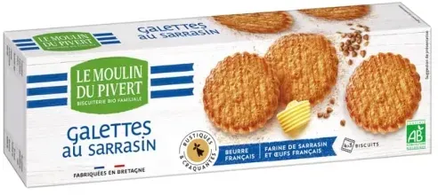 Le Moulin du Pivert Butterkekse mit Buchweizenmehl bio
