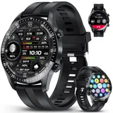 Ruahuaong Smartwatch Herren Damen, 1.3" Sports Connected Watch, Smartwatch für Männer, NFC unterstützt für Android iOS Connected Watches