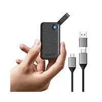 ORICO Externe SSD 2 TB, Portable SSD bis zu 2000 MB/s, USB 3.2 Gen 2x2 Externe Festplatte SSD mit 2-in-1 USB-C-Kabel, Kompatibilität mit Smartphones, PS5, Xbox, Laptop, MacBook/Pro/Air – B20