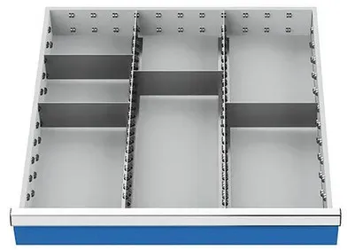 Schubladeneinteilung R 24-24 mit Metalleinteilung für Front 100mm
