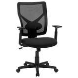 Songmics Bürostuhl, OBN36BK Stoff schwarz, Gestell schwarz