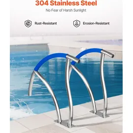 Vevor Pool Haltegriff Edelstahl silber 76,2 x 76,2 cm
