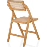 hjh living Klappstuhl TUDELA BAMBOO Bambus Rattan Braun