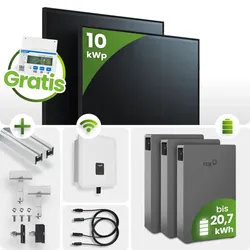 10 kWp FoxEss PV-Anlage 22x Modulen und Speicher