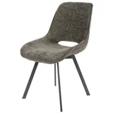 Feeling4Home Stuhl 4er-Set Esszimmerstuhl Tuville - Webstoff, Drehbar, Taupe, Drehbar beige|braun
