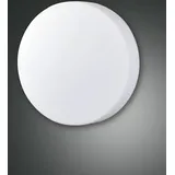 Fabas Luce Graff 1 E27 rund Metall und geblasenes Glas weiß