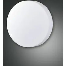Fabas Luce Graff 1 E27 rund Metall und geblasenes Glas weiß
