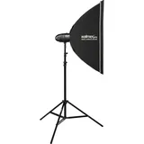 walimex pro Newcomer 300 II Set Single (Set, 300 Ws), Studioblitz, Softbox und Stativ